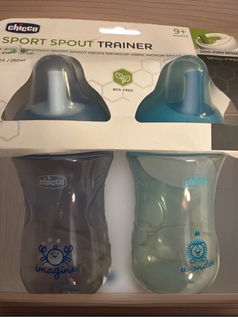 Chicco Sport Spout Trainer Cups - Blue & Teal #533